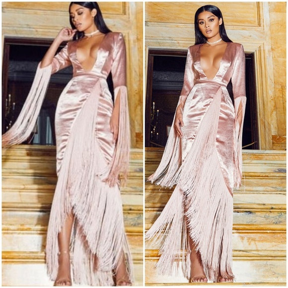 house of cb fringe dress